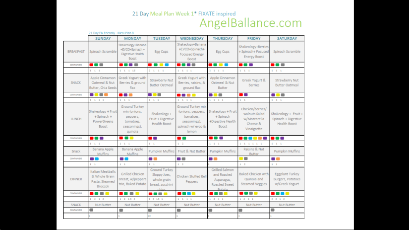 21 Day Meal Plan Week One