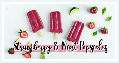 Strawberry Mint Popsicles